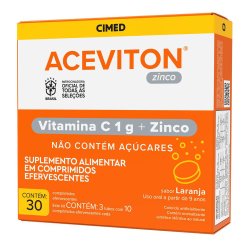 Vitamina C Aceviton Zinco 30 Comprimidos Efervescentes