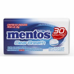 Pastilhas Mentos Clear Breath Peppermint 35g