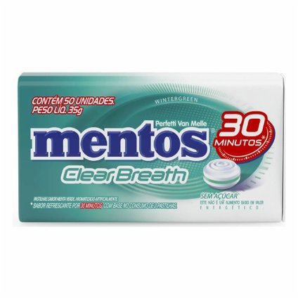 PASTILHA MENTOS CLEAR BREATH WINTERGREEN 35G
