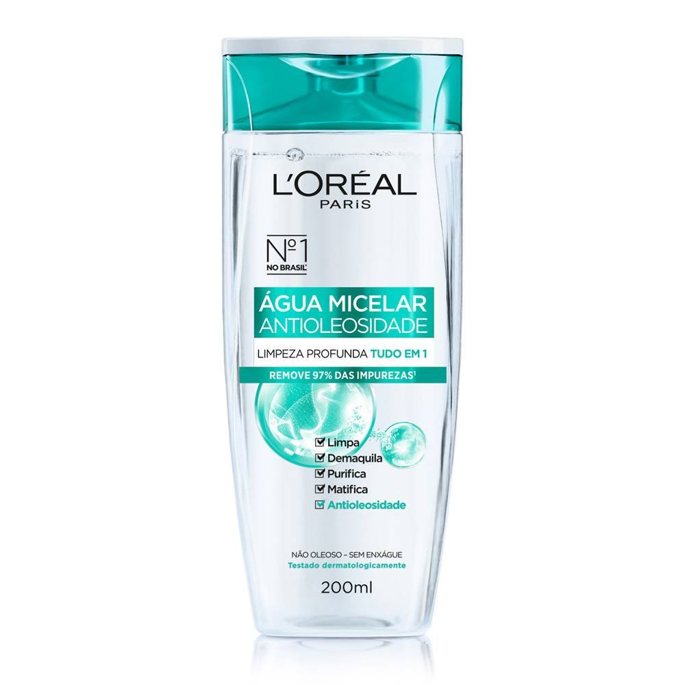 Água Micelar Efeito Matte L'oréal Paris Solução De Limpeza Facial 200ml