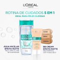 ÁGUA MICELAR EFEITO MATTE L'ORÉAL PARIS SOLUÇÃO DE LIMPEZA FACIAL 200ML
