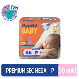 FRALDA PANVEL BABY PREMIUM SEC P COM 56 UNIDADES