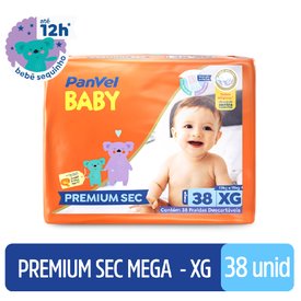 FRALDA PANVEL BABY PREMIUM SEC XG COM 38 UNIDADES