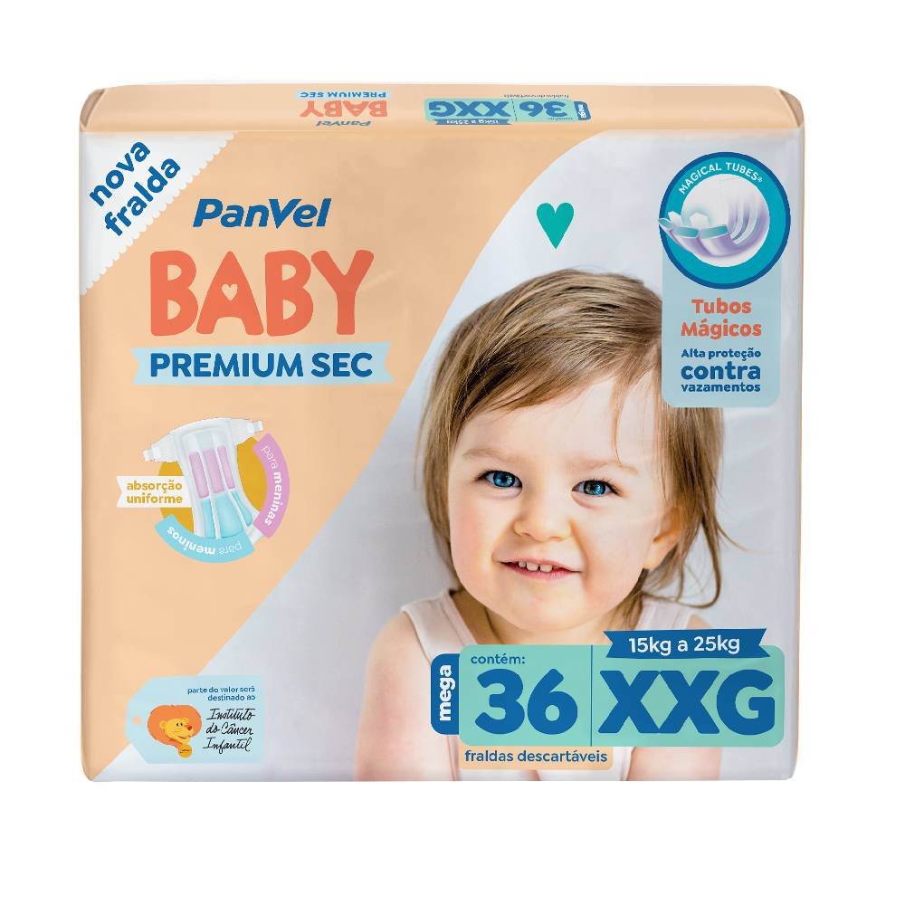 Fralda Panvel Baby Premium Sec Xxg Com 36 Unidades