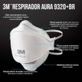 MÁSCARA DESCARTÁVEL PFF2 3M AURA 9320+BR 1 UNIDADE