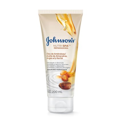 LOÇÃO JOHNSON'S SOFT SERUM AMÊNDOAS E ARGAN KARITÉ 200ML