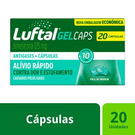 LUFTAL GEL CÁPSULAS SIMETICONA 125MG - 20 CÁPSULAS GELATINOSAS