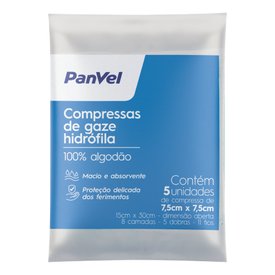 COMPRESSA GAZE PANVEL COM 5 UNIDADES