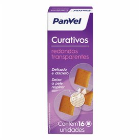 CURATIVO PANVEL TRANSPARENTE REDONDO COM 16 UNIDADES