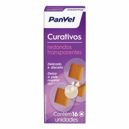 CURATIVO PANVEL TRANSPARENTE REDONDO COM 16 UNIDADES