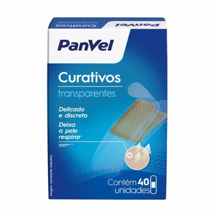 CURATIVO PANVEL TRANSPARENTE COM 40 UNIDADES