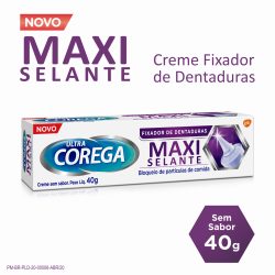 Fixador De Dentadura Ultra Corega Creme Maxi Selante 40g