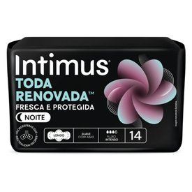 ABSORVENTE INTIMUS NOTURNO DISCRETO COM ABAS COM 14 UNIDADES