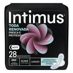 Absorvente Intimus Toda Renovada Noite Cobertura Suave 28 Unidades
