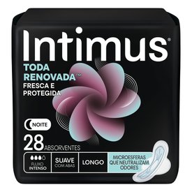 ABSORVENTE INTIMUS TODA RENOVADA NOITE COBERTURA SUAVE 28 UNIDADES