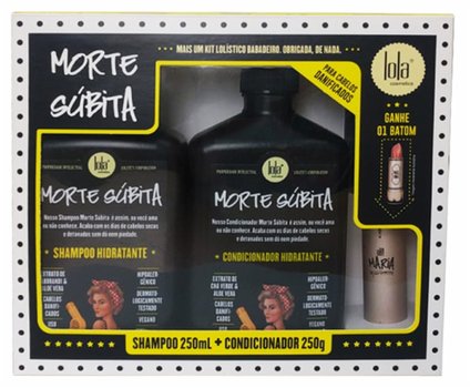KIT LOLA MORTE SÚBITA SHAMPOO 200ML + CONDICIONADOR 250ML + GRATIS BATOM 3G