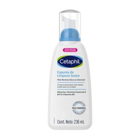 Espuma De Limpeza Facial Suave Cetaphil Para Pele Normal, Seca E Sensível 236Ml
