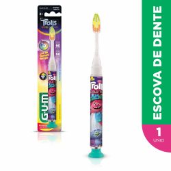 Escova Dental Gum Trolls Light Com 1 Unidade