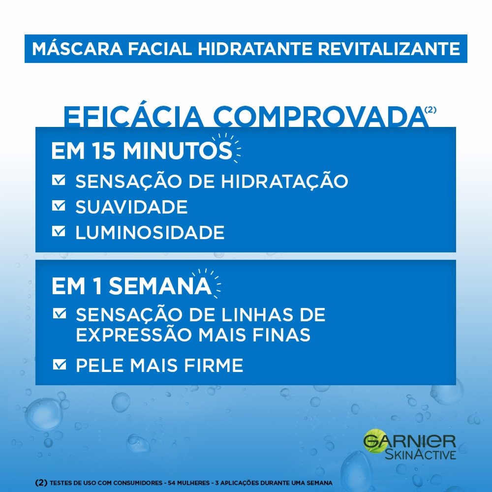 MÁSCARA FACIAL EM TECIDO GARNIER HIDRA BOMB ROMÃ REVITALIZANTE 28G