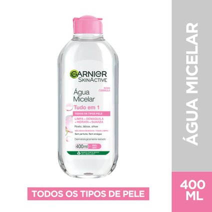 ÁGUA MICELAR GARNIER SKINACTIVE TUDO EM 1 400ML