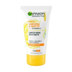 Gel De Limpeza Facial Garnier Uniform Matte Vitamina C Antioleosidade 120g