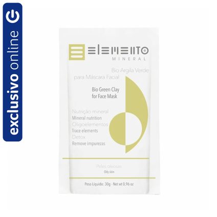 MÁSCARA FACIAL ELEMENTO MINERAL BIO ARGILA VERDE 30G