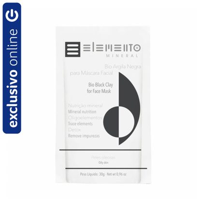 MÁSCARA FACIAL ELEMENTO MINERAL BIO ARGILA NEGRA 30G