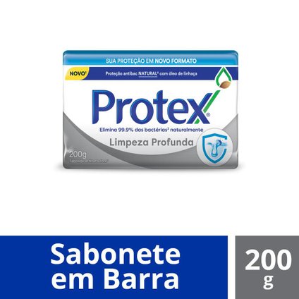 SABONETE ANTIBACTERIANO PARA PELES OLEOSAS PROTEX LIMPEZA PROFUNDA 200G