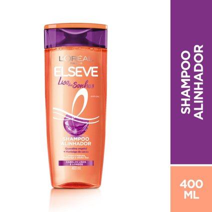 SHAMPOO L'ORÉAL PARIS ELSEVE LISO DOS SONHOS 400ML