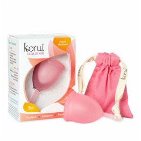 COLETOR MENSTRUAL KORUI FLUXO LEVE COR PITANGA