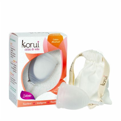 COLETOR MENSTRUAL KORUI FLUXO INTENSO COR BRISA