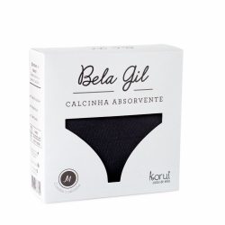Calcinha Absorvente Bela Gil Cor Preta Tamanho M