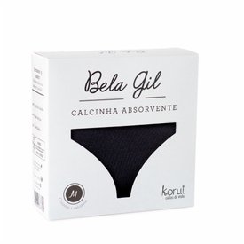CALCINHA ABSORVENTE BELA GIL COR PRETA TAMANHO M