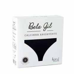 Calcinha Absorvente Bela Gil Cor Preta Tamanho G