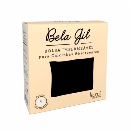 BOLSA IMPERMEÁVEL BELA GIL PARA CALCINHA ABSORVENTE COR PRETA TAMANHO G