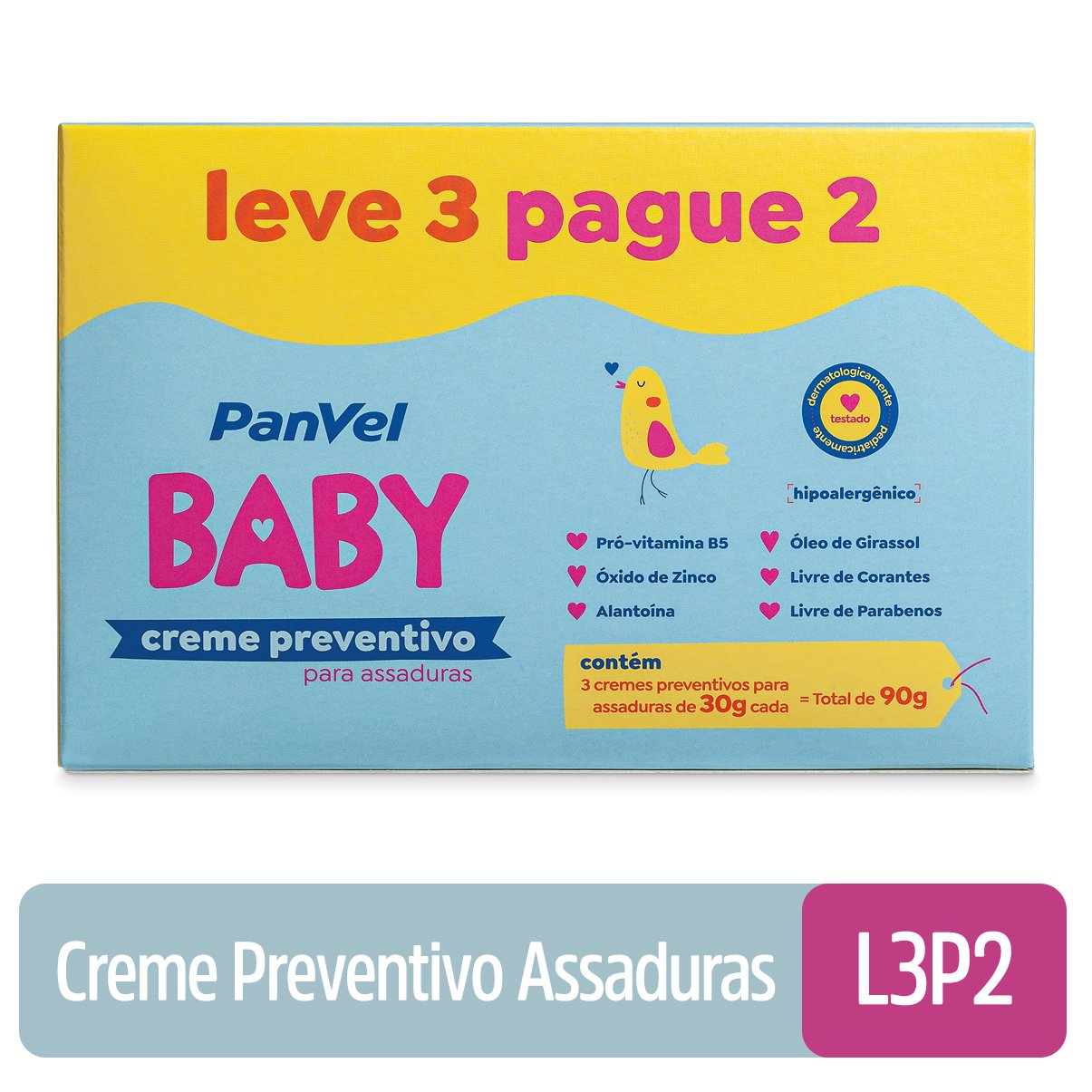 CREME PREVENTIVO PARA ASSADURAS PANVEL BABY LEVE 3 PAGUE 2 30G CADA