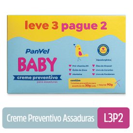 CREME PREVENTIVO PARA ASSADURAS PANVEL BABY LEVE 3 PAGUE 2 30G CADA