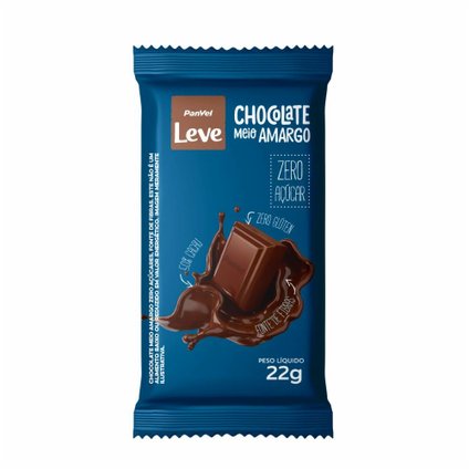 CHOCOLATE MEIO AMARGO PANVEL LEVE 22G