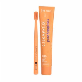 KIT ESCOVA DENTAL  CURAPROX 5460 + CREME DENTAL PURE HAPPINESS