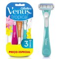 APARELHO DEPILATÓRIO GILLETTE VENUS TROPICAL COM 3 UNIDADES