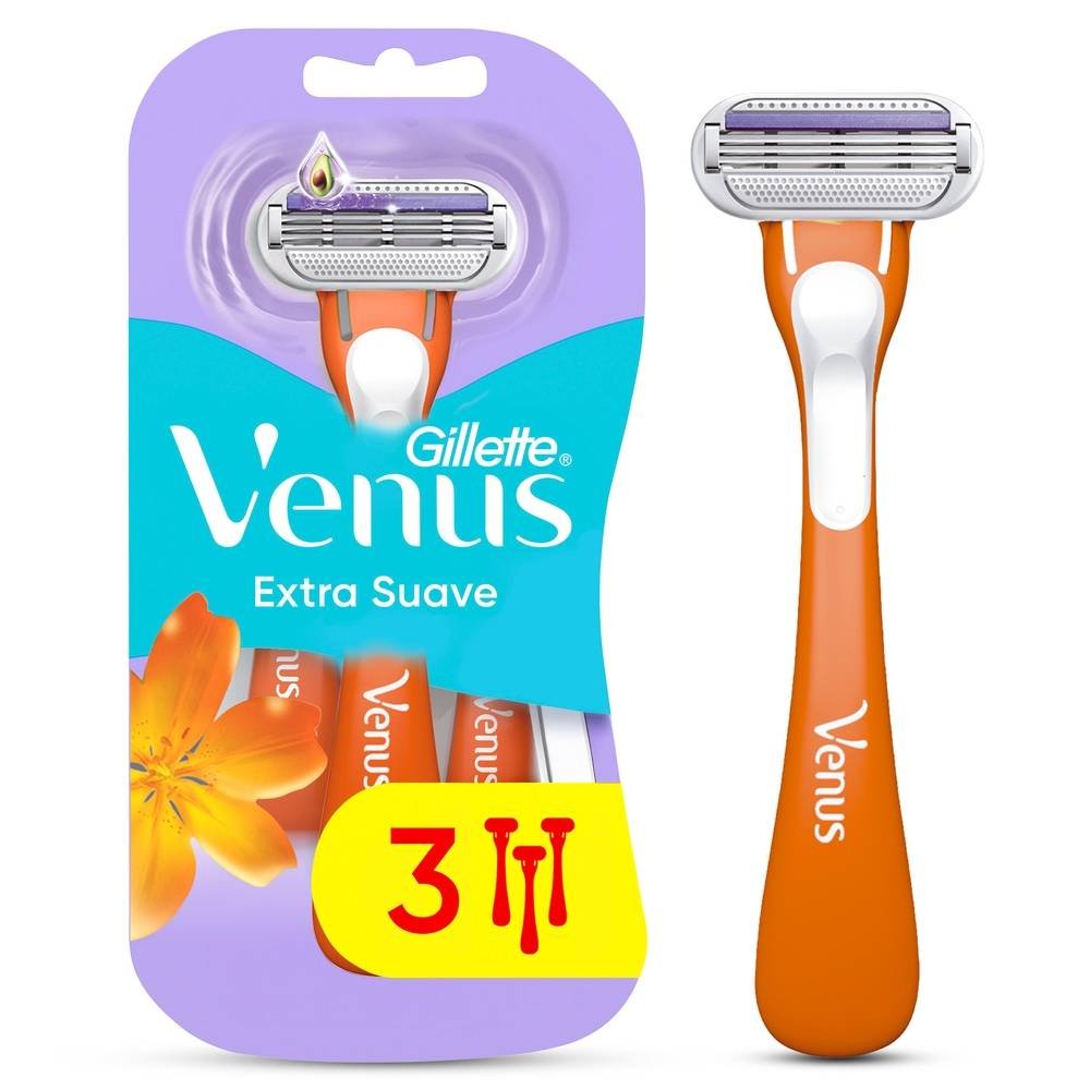 Aparelho Depilatório Gillette Venus Tropical Com 3 Unidades