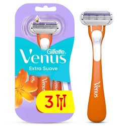 Aparelho Depilatório Gillette Venus Tropical Com 3 Unidades