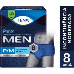 Roupa Íntima Masculina Tena Pants P/m Com 8 Unidades