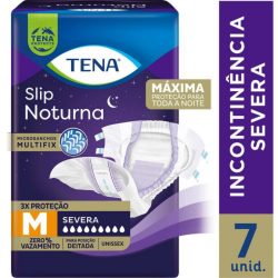 Fralda Adulto Tena Slip Noturna M Com 7 Unidades