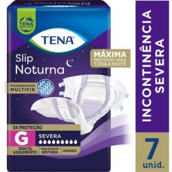 Fralda Adulto Tena Slip Noturna G Com 7 Unidades