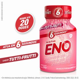 SAL DE FRUTA ENO TUTTI FRUTTI ANTIÁCIDO PARA AZIA E MÁ DIGESTÃO FRASCO 100G