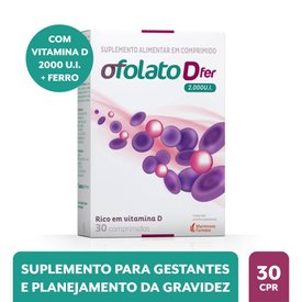 POLIVITAMÍNICO OFOLATO D FER 2000UI PARA GESTANTES 30 COMPRIMIDOS