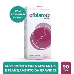 Vitamina D + Metilfolato Ofolato 2000ui Para Gestantes 90 Cápsulas