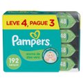 Kit Chá De Fralda Xxg Pampers Lenço Umedecido Aloe Vera 4 Pacotes Com cada 48 Unidades + Fralda Confort Sec Ultra Xxg 148 Unidades