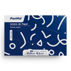 Lenço De Papel Panvel Com 50 Unidades